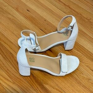 Light Blue Suede Heels